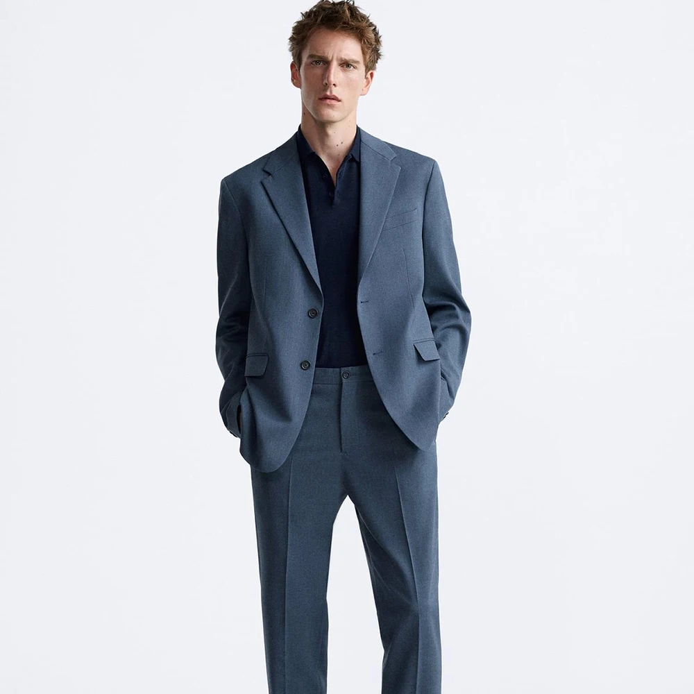 Solid Color Men's Business Fashion Suit 2 Piece Set Jacket Pants Single-Breasted Notch label Loose Fit Male Clothing Outsuits
Solid Color Men's Business Fashion Suit 2 Piece Set Jacket Pants Single-Breasted Notch label Loose Fit Male Clothing Outsuits