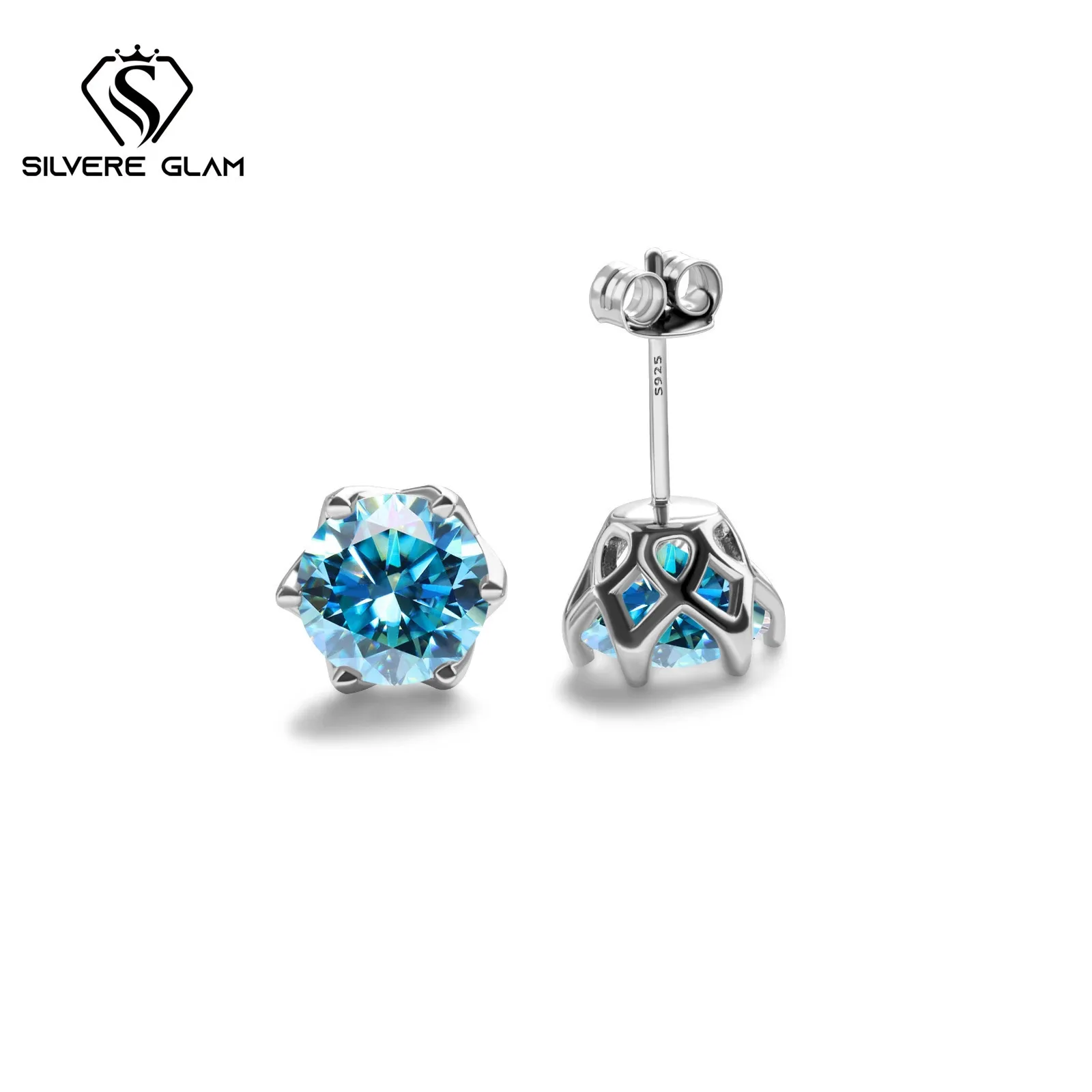 Hot Sale Simple 925Sterling Silver Goth Earrings 0.5/1/2CT*2 D Color Moissanite Fashion Jewelry Earrings Women Jewelry For Gift
Hot Sale Simple 925Sterling Silver Goth Earrings 0.5/1/2CT*2 D Color Moissanite Fashion Jewelry Earrings Women Jewelry For Gift