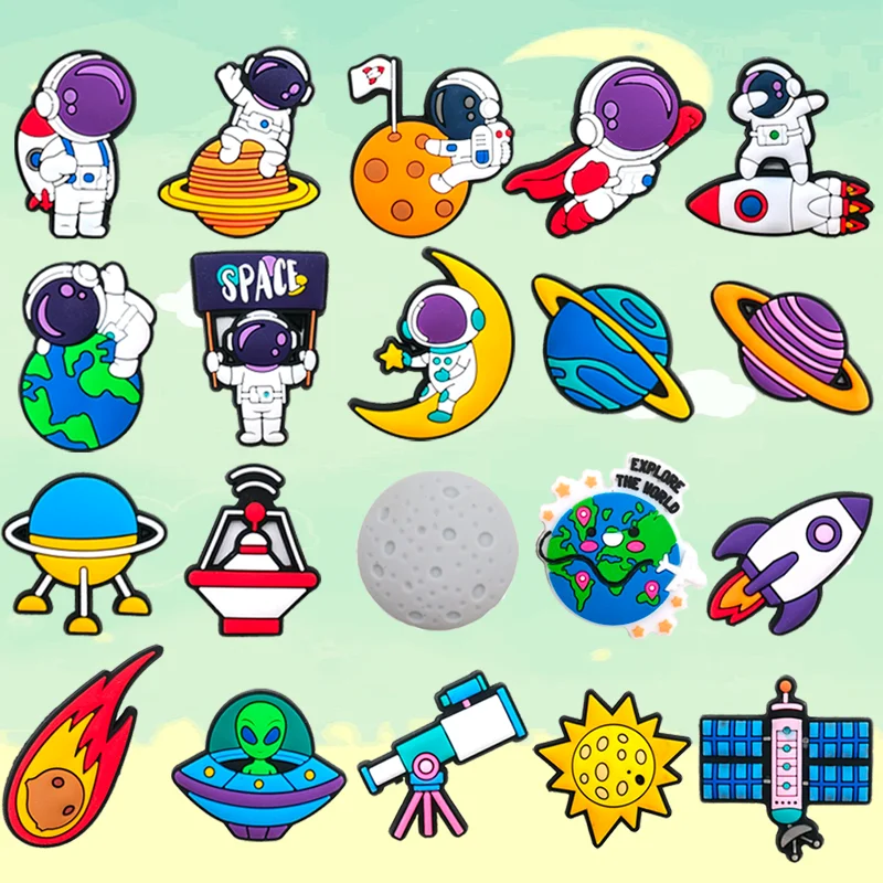 1/20Pcs astronaut Shoe Charms for Sandals Decoration Shoe Accessories Charms Teens Girls Favor Gifts
1/20Pcs astronaut Shoe Charms for Sandals Decoration Shoe Accessories Charms Teens Girls Favor Gifts