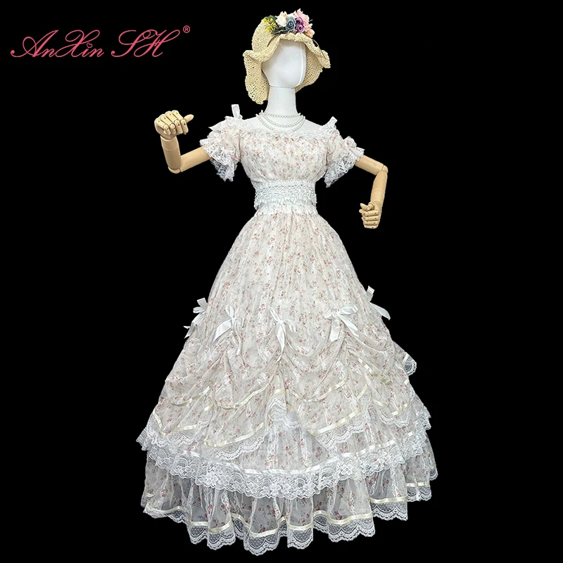 AnXin SH princess pink flower chiffon boat neck short sleeve white lace bow zipper pearls a set party customized evening dress
AnXin SH princess pink flower chiffon boat neck short sleeve white lace bow zipper pearls a set party customized evening dress