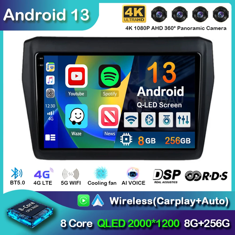 Android 13 Wireless Carplay+Auto Car Radio For Suzuki Swift 2017 2018 2019 Stereo Multimedia Navigation GPS Video Player WIFI+4G
Android 13 Wireless Carplay+Auto Car Radio For Suzuki Swift 2017 2018 2019 Stereo Multimedia Navigation GPS Video Player WIFI+4G