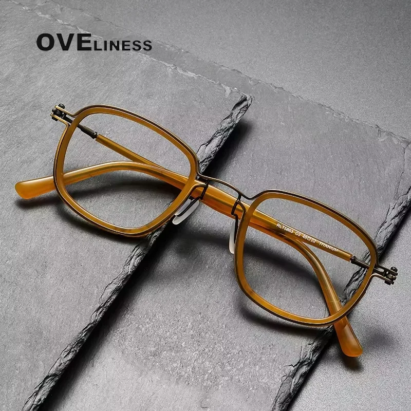 Acetate Titanium Myopia Glasses Frame Men Vintage Square Prescription Optical Eyeglasses Frame Women Retro Eyewear spectacles
Acetate Titanium Myopia Glasses Frame Men Vintage Square Prescription Optical Eyeglasses Frame Women Retro Eyewear spectacles