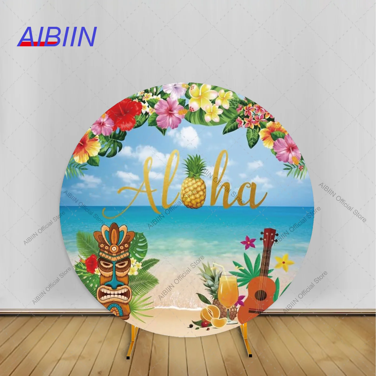Aloha Summer Round Backdrop Cover Hawaiian Luau Tropical Beach Tiki Pineapple Floral Birthday Baby Shower Party Decor Background
Aloha Summer Round Backdrop Cover Hawaiian Luau Tropical Beach Tiki Pineapple Floral Birthday Baby Shower Party Decor Background