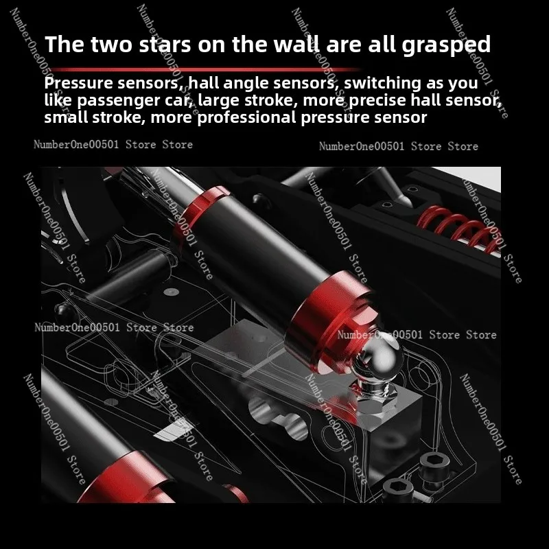 Цельнометаллическая гидравлическая педаль тормоза для симуляторов гонок с виброотдачей, модульная конструкция, совместима с гоночными рулями P1000-RS
Цельнометаллическая гидравлическая педаль тормоза для симуляторов гонок с виброотдачей, модульная конструкция, совместима с гоночными рулями P1000-RS