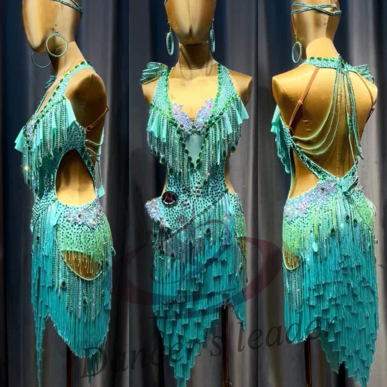 Latin Dance AB Stone Female Adult Children High end Customized Mint Edge Tassel Samba Performance Dress
Latin Dance AB Stone Female Adult Children High end Customized Mint Edge Tassel Samba Performance Dress