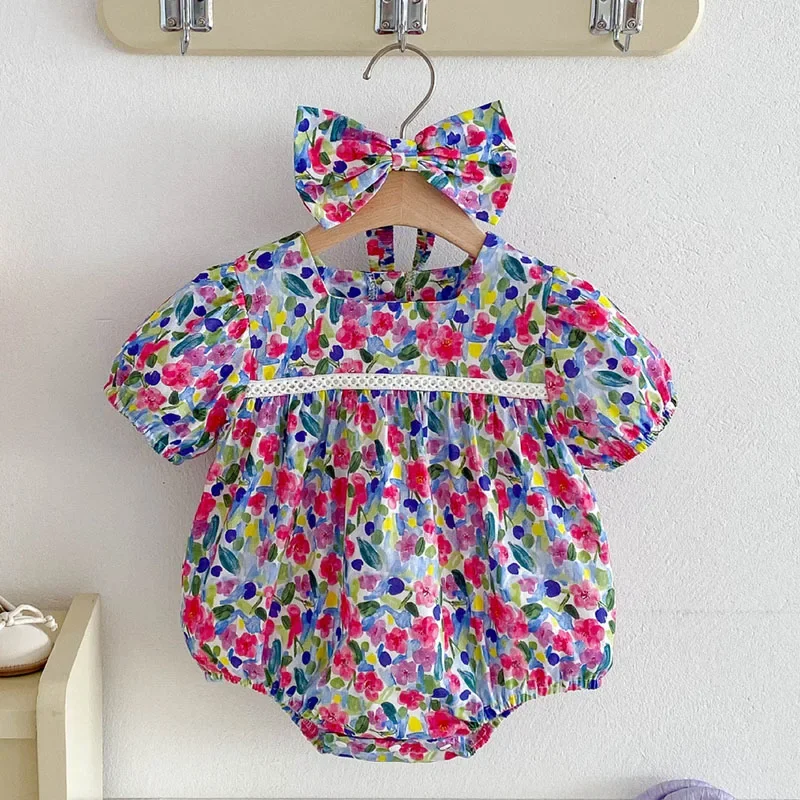 2025 New Summer Infant Baby Bodysuits+Hair band Short Sleeved Cotton Print Toddler Baby Girls Jumpsuit 0-24M Baby Girls Clothing
2025 New Summer Infant Baby Bodysuits+Hair band Short Sleeved Cotton Print Toddler Baby Girls Jumpsuit 0-24M Baby Girls Clothing