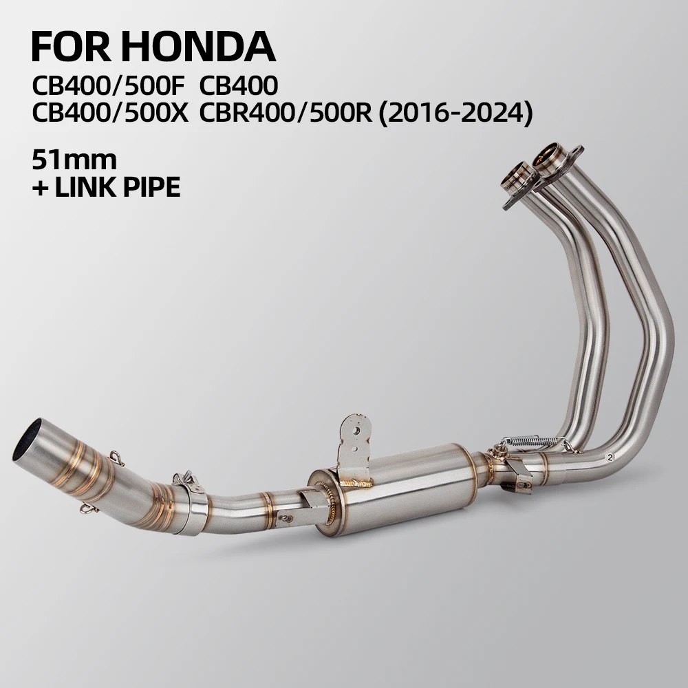 Motorcycle Exhaust Manifold For Honda CBR400R CBR500R CB400F CB500F CB400X CB500X 2016-2024 Stainless 51mm Escape Front Pipe
Motorcycle Exhaust Manifold For Honda CBR400R CBR500R CB400F CB500F CB400X CB500X 2016-2024 Stainless 51mm Escape Front Pipe