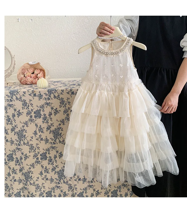 Элегантное абрикосовое свадебное платье для девочек, расширенная многослойная юбка с рюшами, детская повседневная одежда со сверкающими пайетками, летняя одежда
Элегантное абрикосовое свадебное платье для девочек, расширенная многослойная юбка с рюшами, детская повседневная одежда со сверкающими пайетками, летняя одежда