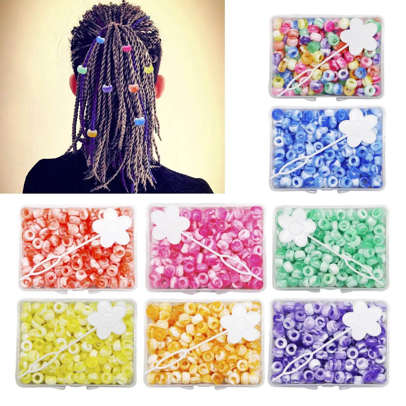 210Pcs/Set Candy Color Pony Dreadlock Beads DIY Hair Braid Rings Tube Decor
210Pcs/Set Candy Color Pony Dreadlock Beads DIY Hair Braid Rings Tube Decor