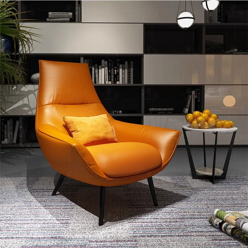 Sofa chair living room single sofa chair modern simple leather first layer cowhide orange minimalist light luxury
Sofa chair living room single sofa chair modern simple leather first layer cowhide orange minimalist light luxury