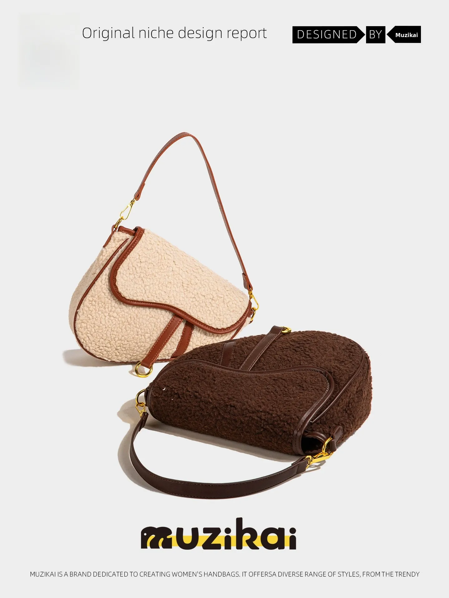 MuziKai Fashionable Spliced Saddle Bag Women's Crossbody Bag Simple Stylish Spring Summer New Arrival Handbag Shoulder Bag
MuziKai Fashionable Spliced Saddle Bag Women's Crossbody Bag Simple Stylish Spring Summer New Arrival Handbag Shoulder Bag