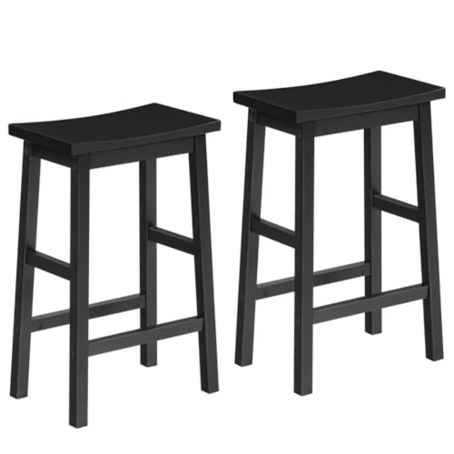 Bar Stools, Set of 2 Bar Chairs, Counter Height Bar Stools, Bamboo Kitchen Stools, 24 Inch Saddle Stools with Footrests, for Ki
Bar Stools, Set of 2 Bar Chairs, Counter Height Bar Stools, Bamboo Kitchen Stools, 24 Inch Saddle Stools with Footrests, for Ki