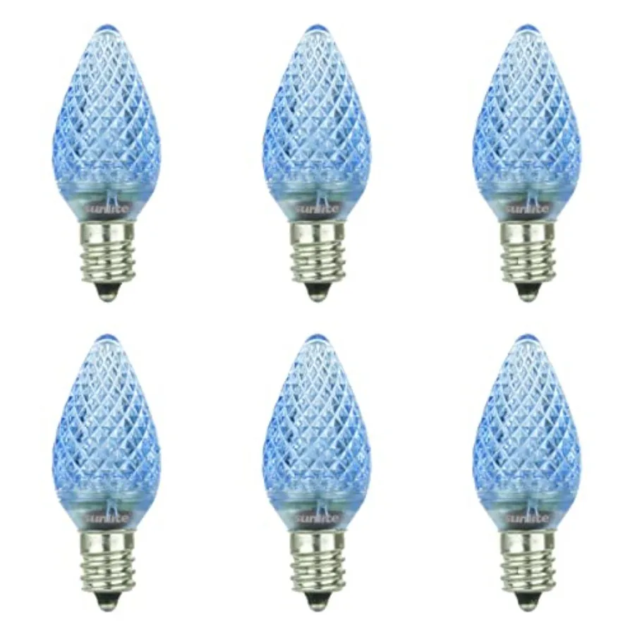 80700 LED C7 Holiday Decorative Light Bulb, 0.4 Watts, E12 Candelabra Base, Faceted Christmas-Lights; Nightlight
80700 LED C7 Holiday Decorative Light Bulb, 0.4 Watts, E12 Candelabra Base, Faceted Christmas-Lights; Nightlight