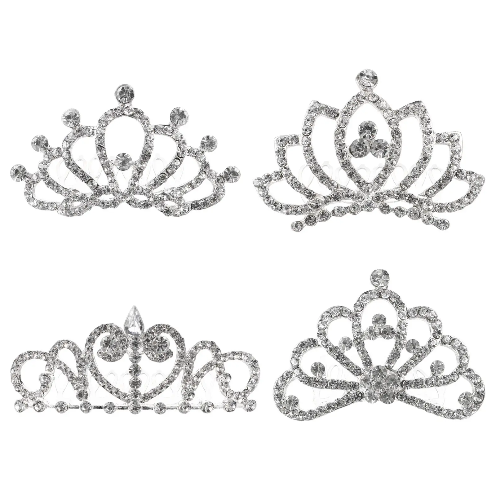 4Pcs Girls Crown Headdress Rhinestone Tiara Comb Kids Crown Mini Tiara Hair Clips Party Table Decor Cupcake Decoration Elegant
4Pcs Girls Crown Headdress Rhinestone Tiara Comb Kids Crown Mini Tiara Hair Clips Party Table Decor Cupcake Decoration Elegant