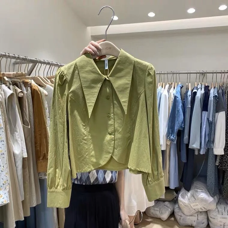 Slim Fit Women's Spring Autumn New Korean Style Doll Collar Blouse Versatile Simple Design Long Sleeve Top
Slim Fit Women's Spring Autumn New Korean Style Doll Collar Blouse Versatile Simple Design Long Sleeve Top