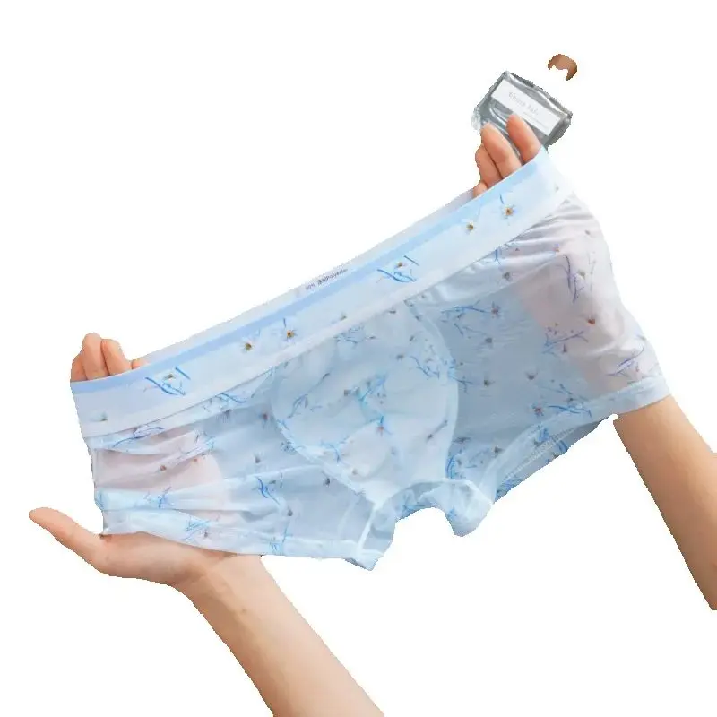 Men's Boxers Briefs Summer Ice Silk Underwear Mesh Transparent Panties Floral Fruit Printed Ultra-Thin Breathable Underpants
Men's Boxers Briefs Summer Ice Silk Underwear Mesh Transparent Panties Floral Fruit Printed Ultra-Thin Breathable Underpants