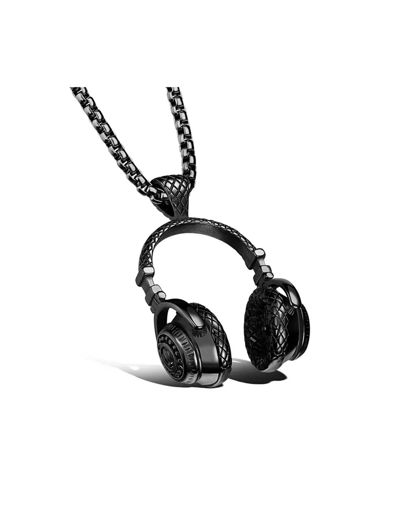 Funky headphone pendant necklace for men zinc alloy black theme party accessory
Funky headphone pendant necklace for men zinc alloy black theme party accessory