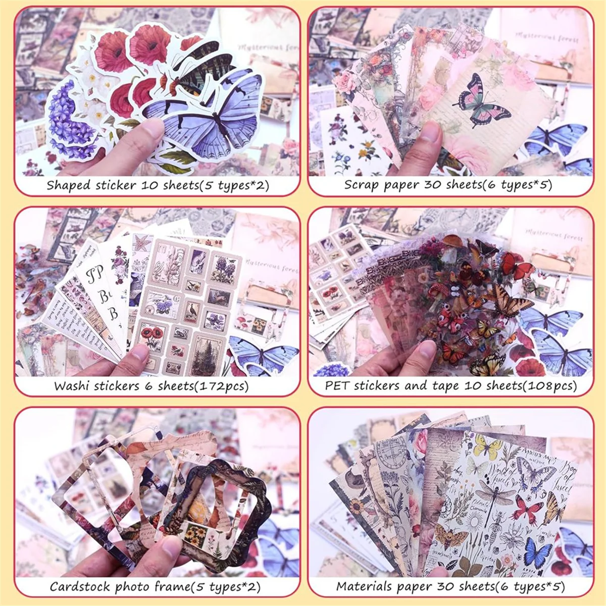 Scrapbook Supplies, (361Pcs) Vintage Aesthetic Scrapbook Kit with Paper, Stickers, Picture Frames, A6 Notebook BlankJAS
Scrapbook Supplies, (361Pcs) Vintage Aesthetic Scrapbook Kit with Paper, Stickers, Picture Frames, A6 Notebook BlankJAS