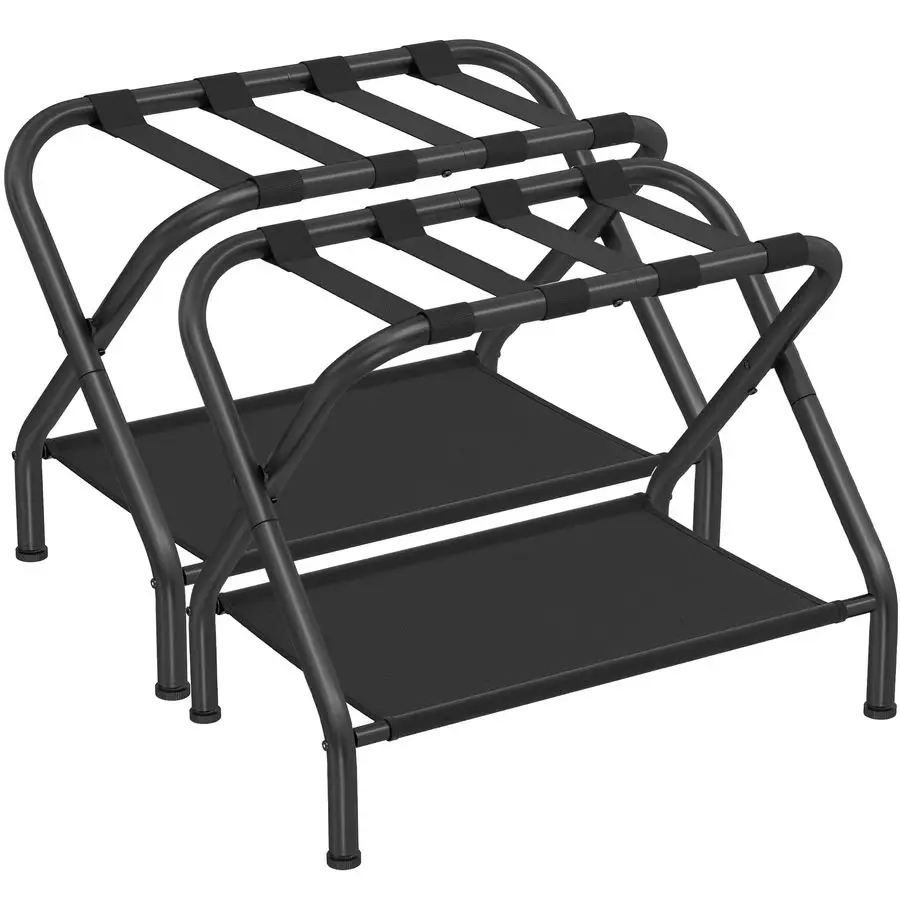 Luggage Racks, Set of 2, Suitcase Stand with Fabric Storage Shelf, for Guest Room, Bedroom, Hotel, Foldable Steel Frame, Holds
Luggage Racks, Set of 2, Suitcase Stand with Fabric Storage Shelf, for Guest Room, Bedroom, Hotel, Foldable Steel Frame, Holds