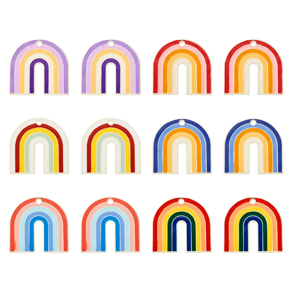 12Pcs Metal Colorful Rainbow Charms Alloy Enamel Pendants for Drop Earrings Pendants Necklaces DIY Keychains Jewelry Making Acce
12Pcs Metal Colorful Rainbow Charms Alloy Enamel Pendants for Drop Earrings Pendants Necklaces DIY Keychains Jewelry Making Acce