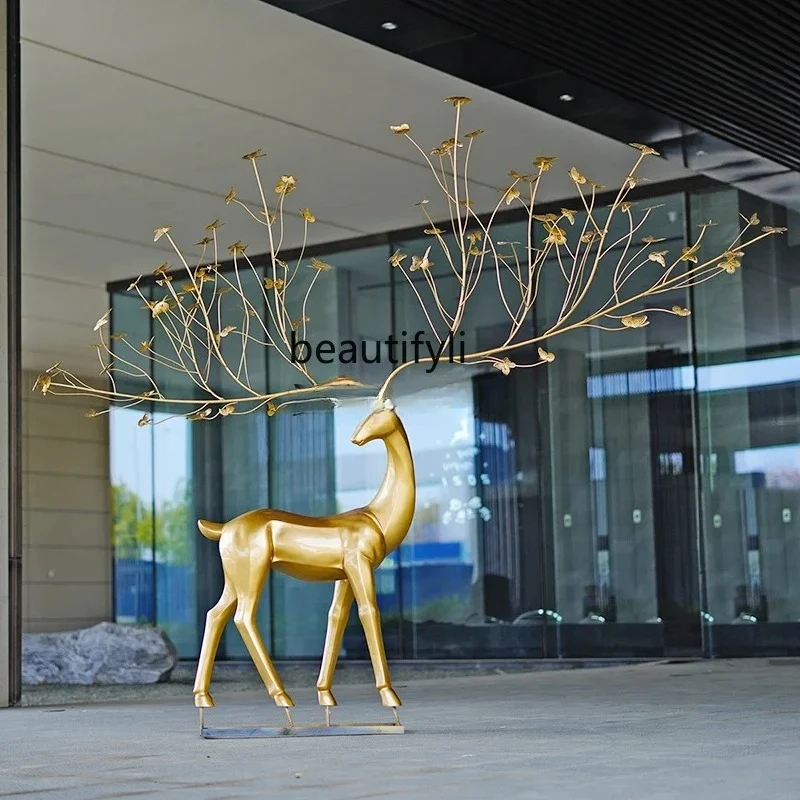 Sculpture Deer Garden Creative Landscape Geometry Iron Hollow Ornaments 
Sculpture Deer Garden Creative Landscape Geometry Iron Hollow Ornaments