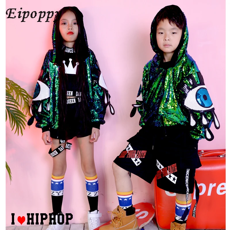 Children's Girls Street Dance Clothes Sequins Jacket Loose Bf Jazz Dance Costume Popular Green
Children's Girls Street Dance Clothes Sequins Jacket Loose Bf Jazz Dance Costume Popular Green
