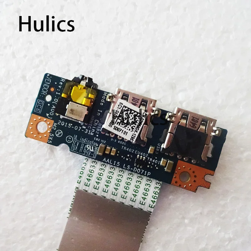 Hulics Used For Dell Inspiron 15 5559 USB / Audio Port IO Circuit Board 2WMGK 02WMGK CN-02WMGK AAL15 LS-D071P WITH CABLE
Hulics Used For Dell Inspiron 15 5559 USB / Audio Port IO Circuit Board 2WMGK 02WMGK CN-02WMGK AAL15 LS-D071P WITH CABLE
