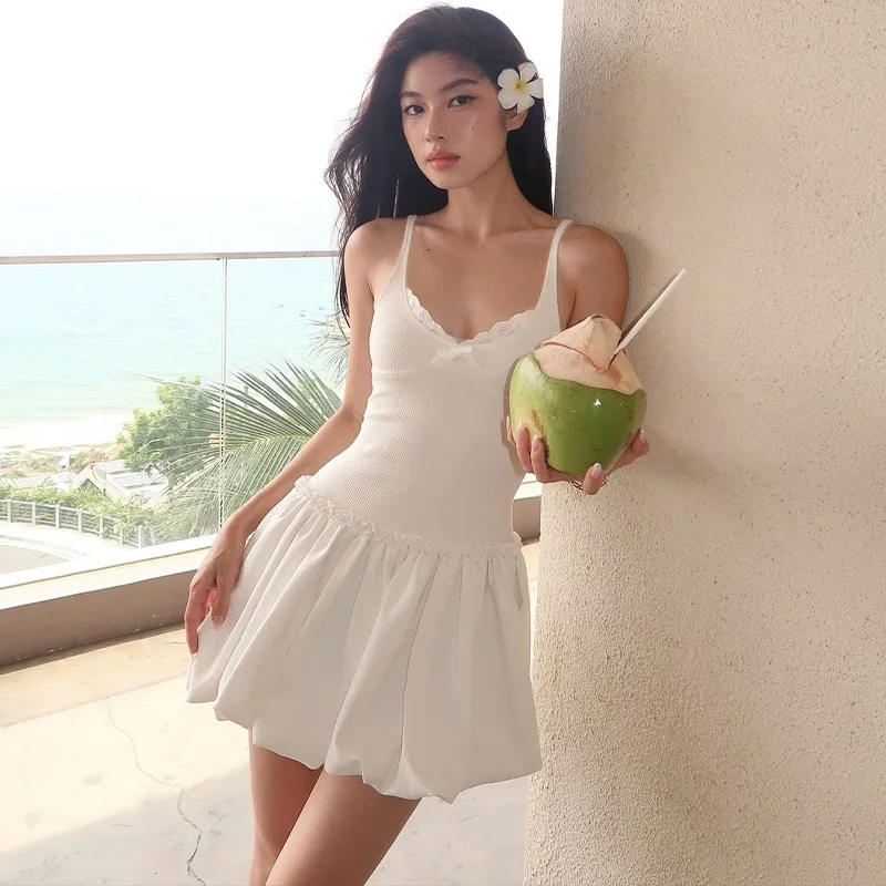 Woman Casual Solid Slim Sleeveless Backless Halter Mini Dresses Summer 2025 Fashion New Comes With Belt Poplin Strap Bow Dress
Woman Casual Solid Slim Sleeveless Backless Halter Mini Dresses Summer 2025 Fashion New Comes With Belt Poplin Strap Bow Dress