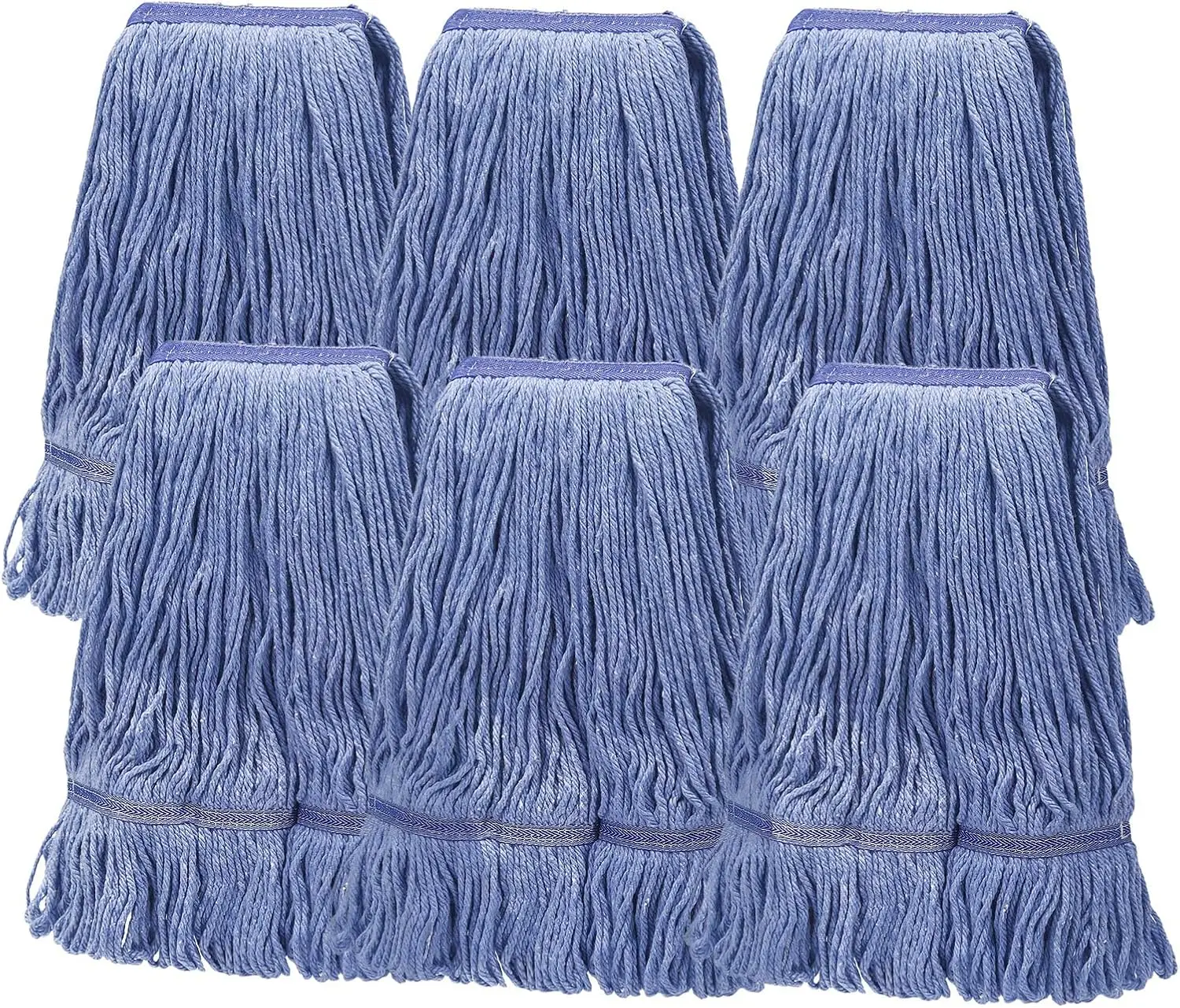 6-Pack Heavy-Duty Mop Head Refills, Commercial Grade Blue Cotton Loop End for Wet Industrial Use
6-Pack Heavy-Duty Mop Head Refills, Commercial Grade Blue Cotton Loop End for Wet Industrial Use