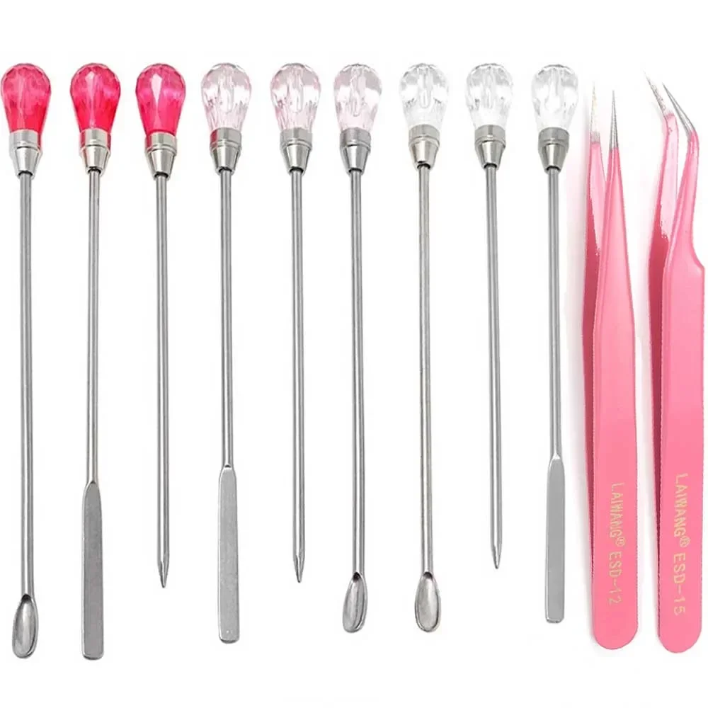 6Pcs Silicone Resin Mold Tools Set - Anti-Static Tweezers, Stirring Spoon, Needle Kit for Jewelry Making & DIY Epoxy Crafts
6Pcs Silicone Resin Mold Tools Set - Anti-Static Tweezers, Stirring Spoon, Needle Kit for Jewelry Making & DIY Epoxy Crafts
