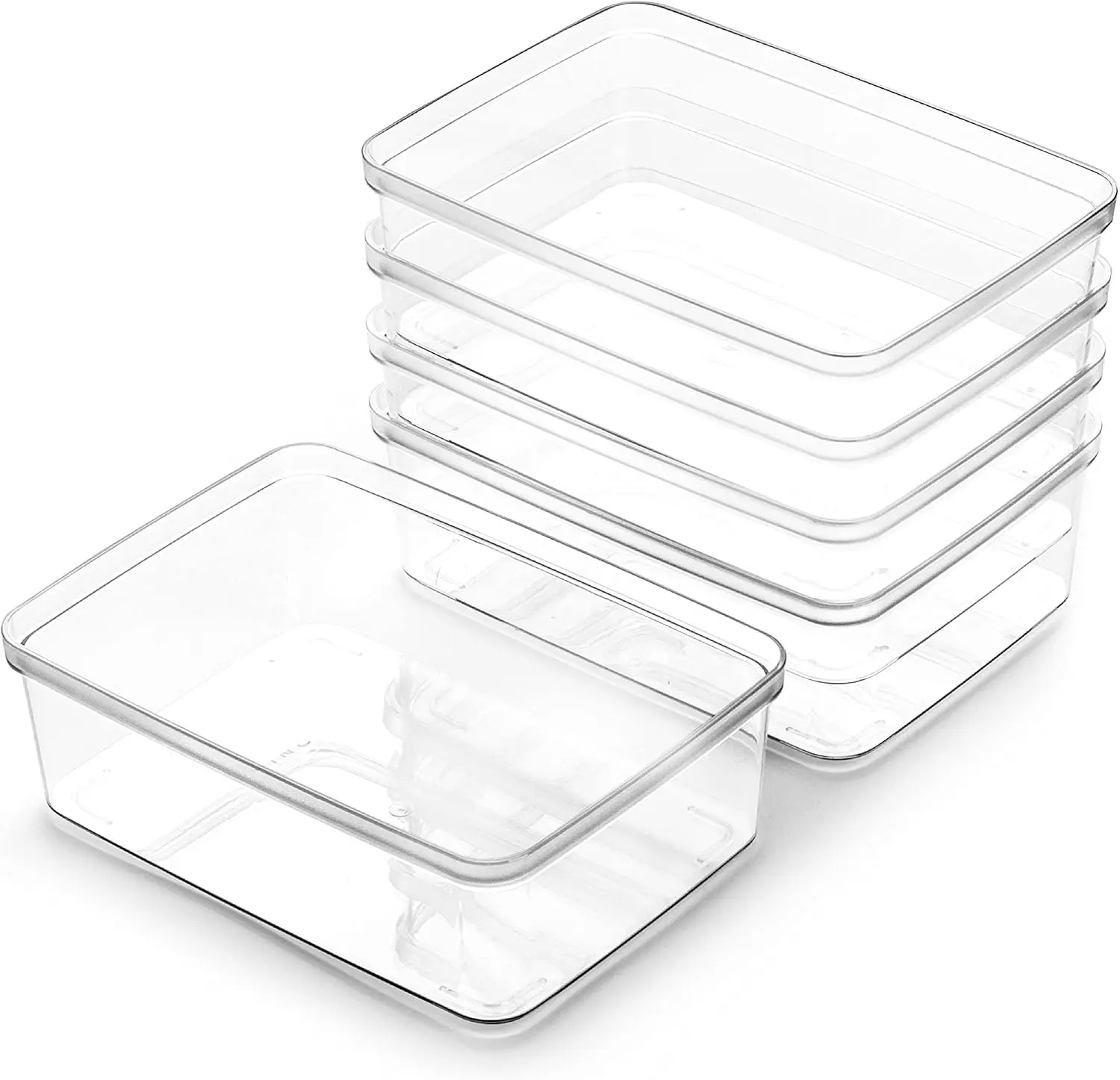 X-Small Clear Storage Bins, 5-Pack - BPA-Free Plastic Organizer with Handles for Fridge, Pantry, Home
X-Small Clear Storage Bins, 5-Pack - BPA-Free Plastic Organizer with Handles for Fridge, Pantry, Home