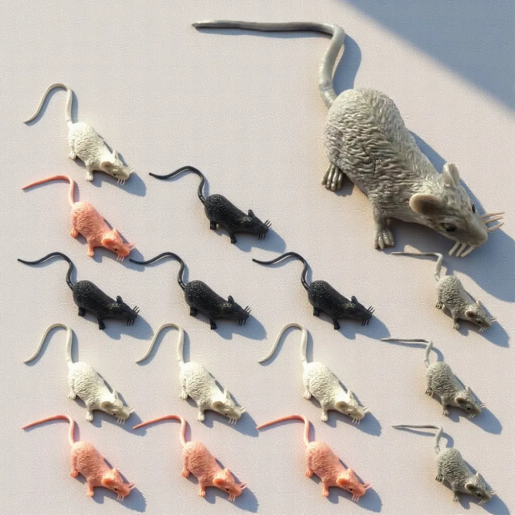 16Pcs Realistic Plastic Mouse Mini Rats Fake Mouse Props Halloween Garden Decoration Prank Ornament Plastic Realistic Rats
16Pcs Realistic Plastic Mouse Mini Rats Fake Mouse Props Halloween Garden Decoration Prank Ornament Plastic Realistic Rats