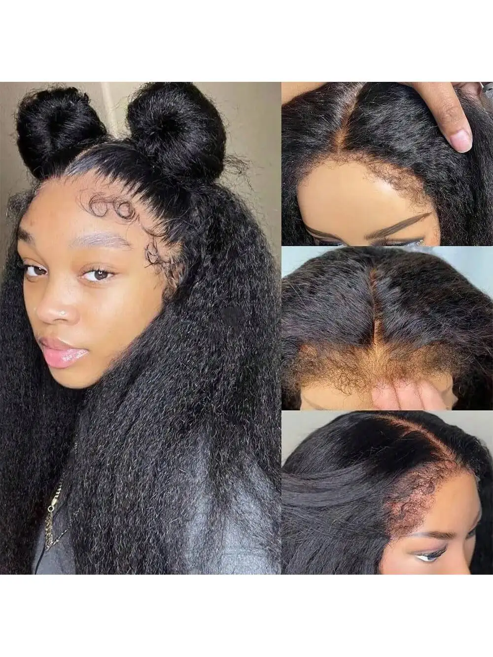 Kinky Straight Lace Front Wigs Human Hair 13x4 4C Curly Edges Lace Front Wigs Brazilian Virgin Hair Lace Frontal Wig 180%Density
Kinky Straight Lace Front Wigs Human Hair 13x4 4C Curly Edges Lace Front Wigs Brazilian Virgin Hair Lace Frontal Wig 180%Density