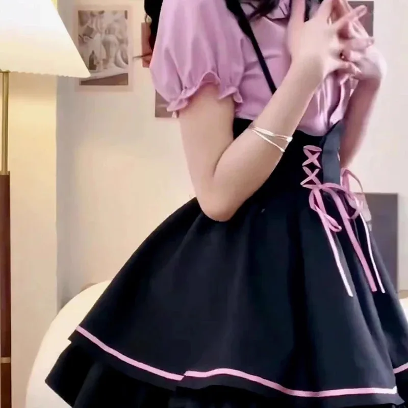 Jirai Kei Cosplay Costume Anime Lolita Kawaii Japanese Fashion Blouses Overallskirt Maid Dress Bowknots Usual Clothess;3'v,6.h;8
Jirai Kei Cosplay Costume Anime Lolita Kawaii Japanese Fashion Blouses Overallskirt Maid Dress Bowknots Usual Clothess;3'v,6.h;8