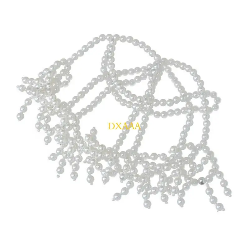 DXAA Women Hat Pearls Hair Jewelry Bridal Modern Blingbling Tassels Pearls Hat for Bride Wedding Party Head Chain
DXAA Women Hat Pearls Hair Jewelry Bridal Modern Blingbling Tassels Pearls Hat for Bride Wedding Party Head Chain