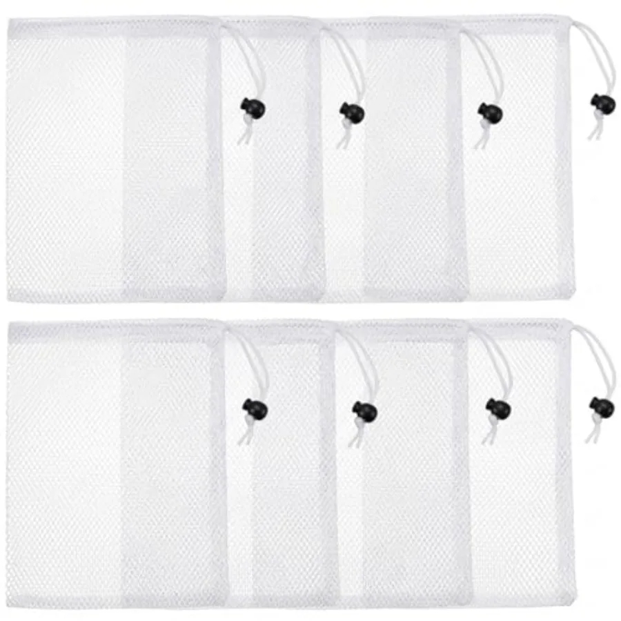 8 Chum Bags and Chum Buckets, Bait Bags for Fishing and Saltwater Fishing, White 30x40 Mesh with Drawstrings, Fishing Gear Acce
8 Chum Bags and Chum Buckets, Bait Bags for Fishing and Saltwater Fishing, White 30x40 Mesh with Drawstrings, Fishing Gear Acce