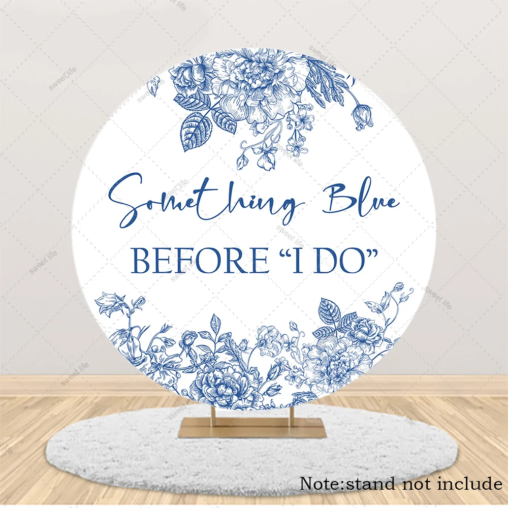 Bridal Shower Wedding Round Backdrop Cover Something Blue Before I Do Toile Floral Party Custom Background
Bridal Shower Wedding Round Backdrop Cover Something Blue Before I Do Toile Floral Party Custom Background