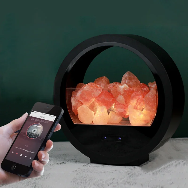 Touch desk lamp with speaker, warm white light, alarm clock Himalayan crystal salt lamp
Touch desk lamp with speaker, warm white light, alarm clock Himalayan crystal salt lamp