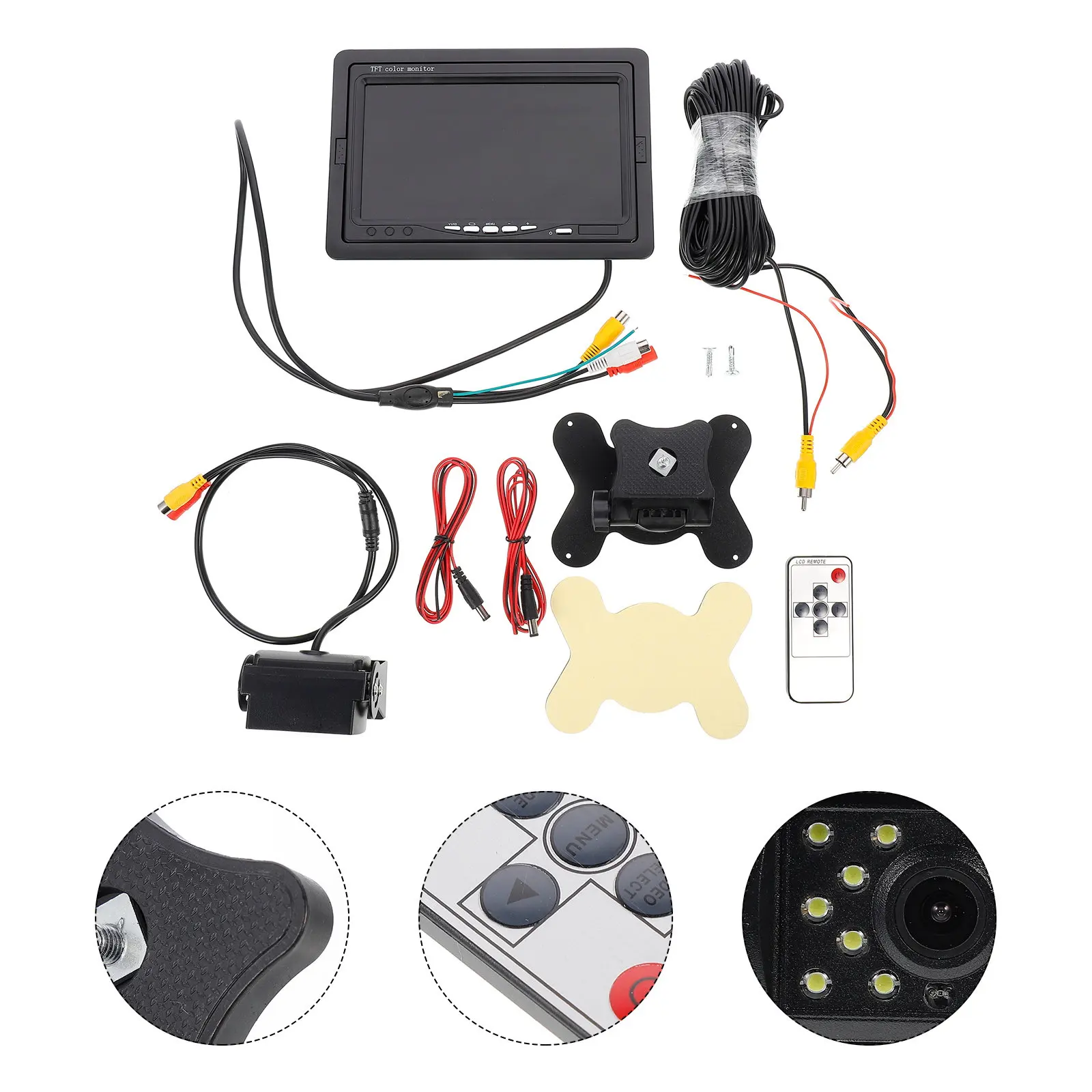 7 Inch Tft LCD Car Monitor Screen 480 Lines Resolution -36V Waterproof Ip Rated Rear View Backup Monitor for Safe Parking
7 Inch Tft LCD Car Monitor Screen 480 Lines Resolution -36V Waterproof Ip Rated Rear View Backup Monitor for Safe Parking