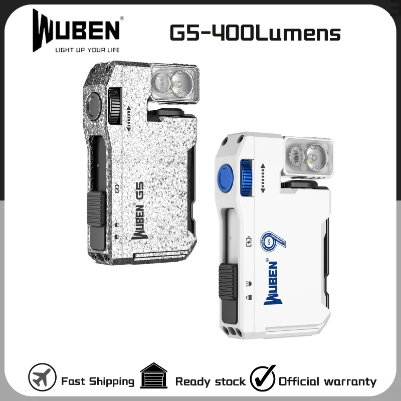 WUBEN G5 400Lumens Mini EDC Light Rechargeable
WUBEN G5 400Lumens Mini EDC Light Rechargeable