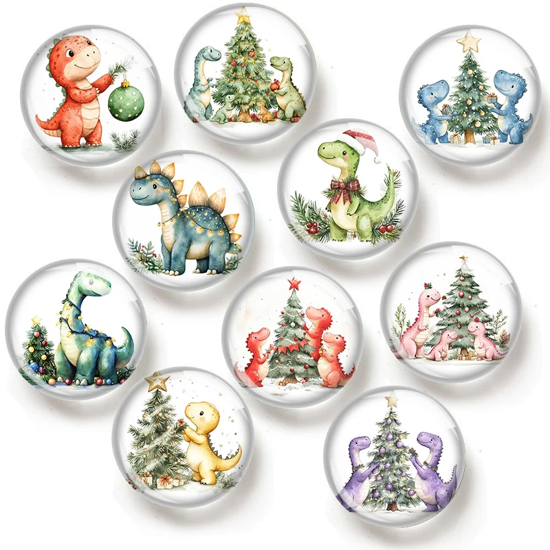 Christmas Dinosaur 12/18/20/25mm glass cabochon bracelet pendant rings for jewelry demo earrings back Making findings
Christmas Dinosaur 12/18/20/25mm glass cabochon bracelet pendant rings for jewelry demo earrings back Making findings
