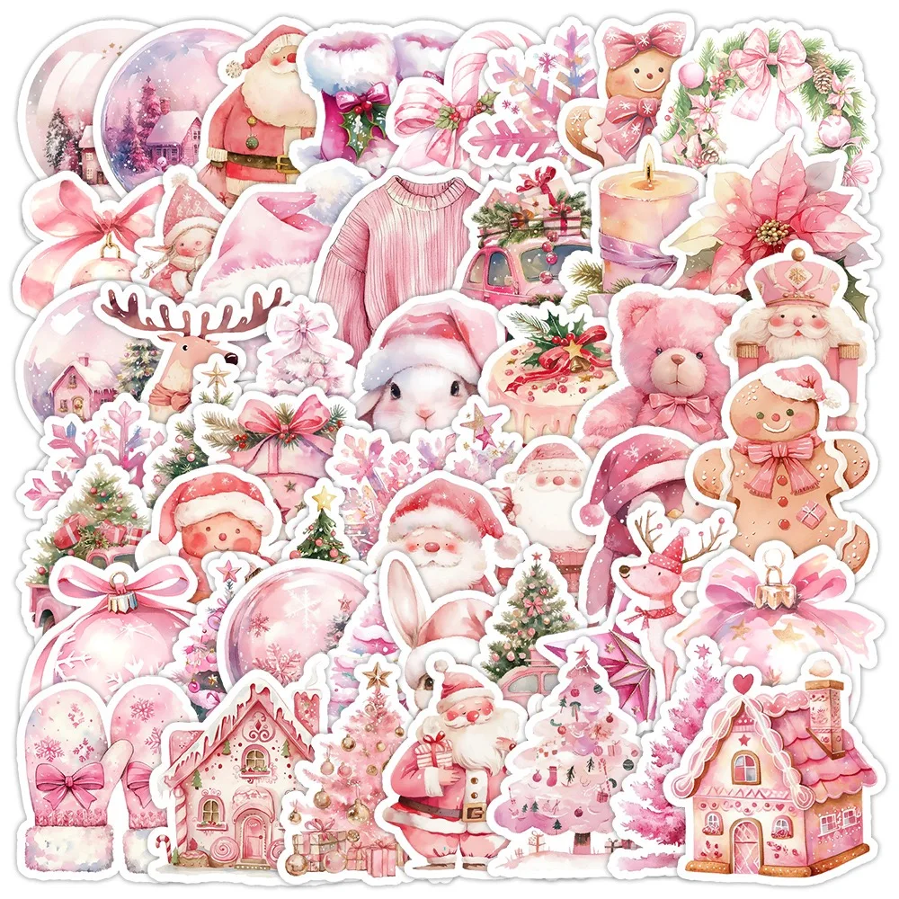 10/50pcs Kawaii Pink New Year Merry Christmas Stickers Deer Santa Claus Children Gift Decals DIY for Skateboard Luggage Suitcase
10/50pcs Kawaii Pink New Year Merry Christmas Stickers Deer Santa Claus Children Gift Decals DIY for Skateboard Luggage Suitcase