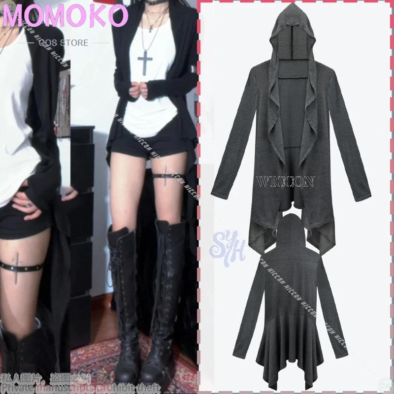 Jirai Kei Girls Anime Game Fantasy Cosplay Long Hooded Open Front Lightweight Shawl Coat PUNK Goth Y2K Halloween Party
Jirai Kei Girls Anime Game Fantasy Cosplay Long Hooded Open Front Lightweight Shawl Coat PUNK Goth Y2K Halloween Party