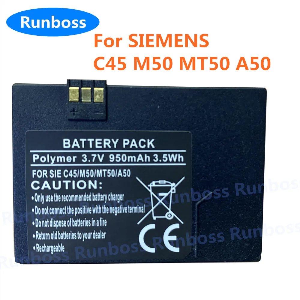 New High Quality 900mAh Battery for SIEMENS 1168 2118 3118 c45 M50 MT50 A50 3618, 6618, ME45, S45, S45i Battery
New High Quality 900mAh Battery for SIEMENS 1168 2118 3118 c45 M50 MT50 A50 3618, 6618, ME45, S45, S45i Battery