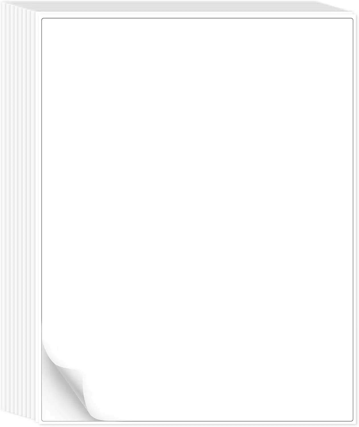30 Sheets White Matte Sticker Paper Labels 8.5x11 Inch Full Sheet for Laser & Inkjet Printers
30 Sheets White Matte Sticker Paper Labels 8.5x11 Inch Full Sheet for Laser & Inkjet Printers