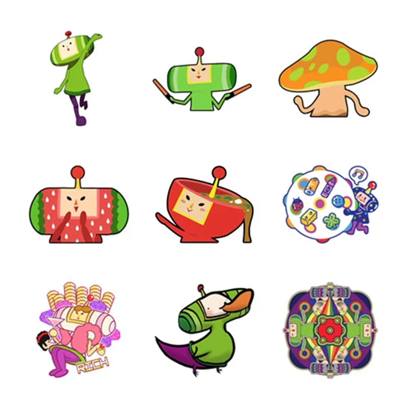 Katamari Damacy автомобильные наклейки индивидуальные смешные наклейки декор для окон, устойчивый к царапинам бампер, товары для автомобилей, наклейки на мотоциклетный шлем
Katamari Damacy автомобильные наклейки индивидуальные смешные наклейки декор для окон, устойчивый к царапинам бампер, товары для автомобилей, наклейки на мотоциклетный шлем
