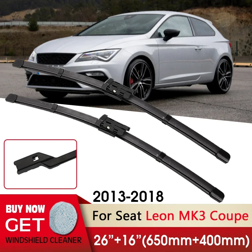 Car Wiper Front wiper Blade 26"+16" For Seat Leon MK3 Coupe 2013-2018 Fit push button Front Windscreen Wipers Auto Accessories
Car Wiper Front wiper Blade 26"+16" For Seat Leon MK3 Coupe 2013-2018 Fit push button Front Windscreen Wipers Auto Accessories