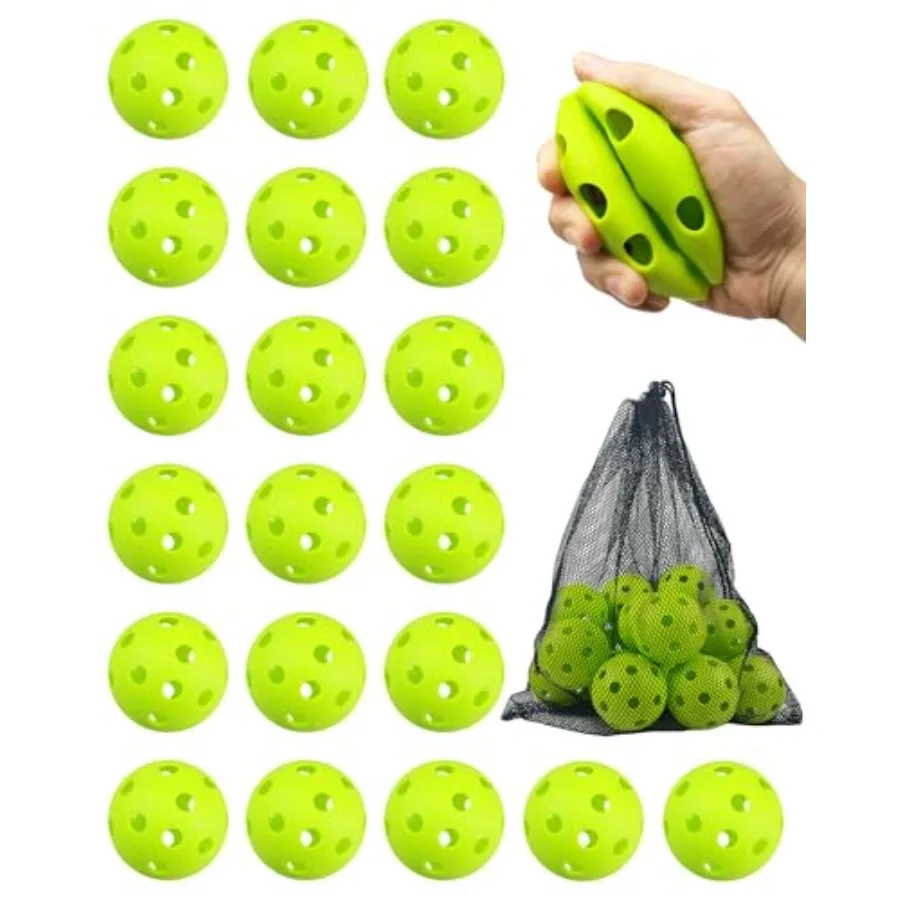 20 Pack Plastic Practice Balls for Baseball and Softball - Soft Ball for Baseballs Hitting, Pitching, Batting Training, Lightwe
20 Pack Plastic Practice Balls for Baseball and Softball - Soft Ball for Baseballs Hitting, Pitching, Batting Training, Lightwe