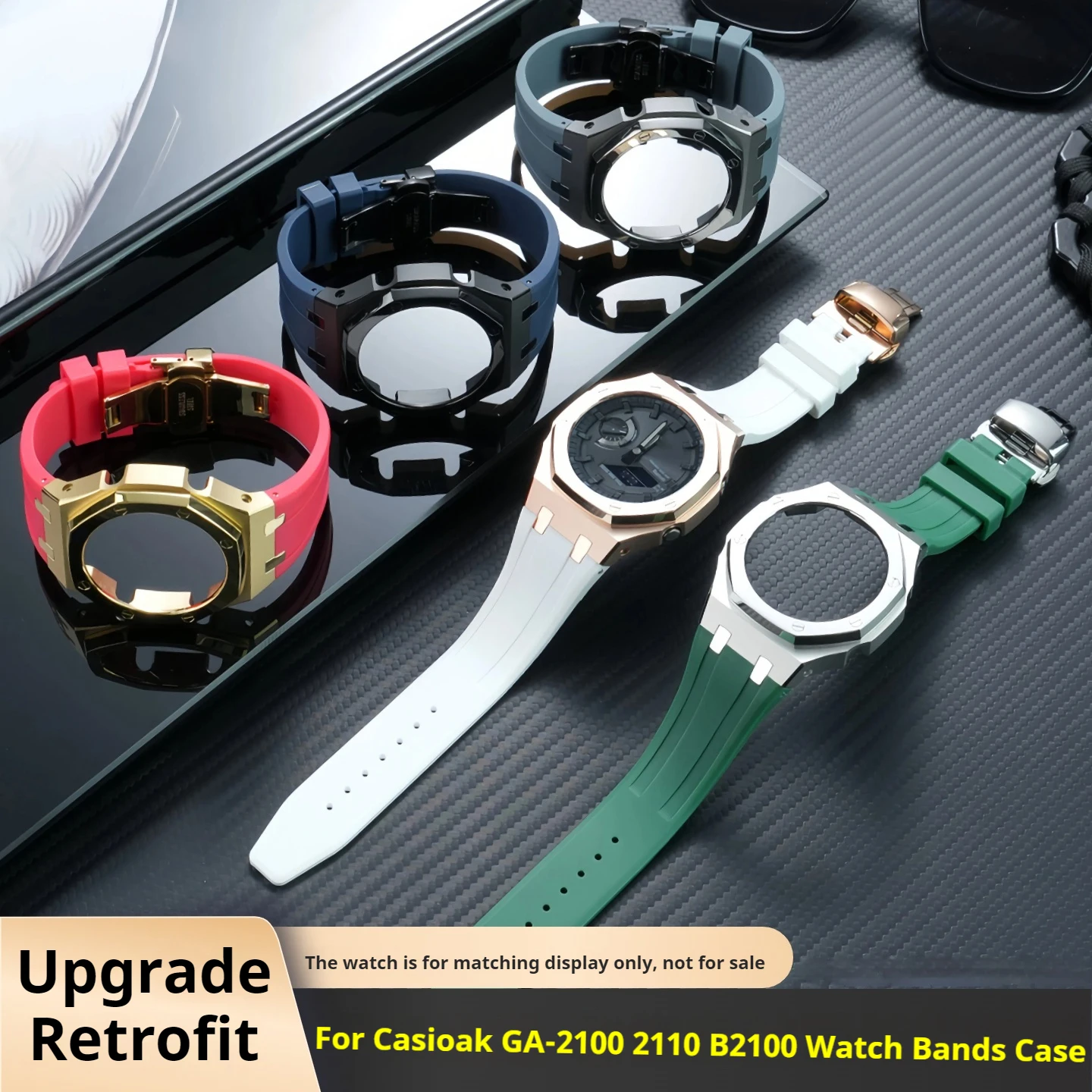 Модифицированный комплект GA2100 для Casio GA-2100 2110 GA-B2100: корпус из нержавеющей стали, силиконовый ремешок, ремешок для часов GAB2100, мужской.
Модифицированный комплект GA2100 для Casio GA-2100 2110 GA-B2100: корпус из нержавеющей стали, силиконовый ремешок, ремешок для часов GAB2100, мужской.