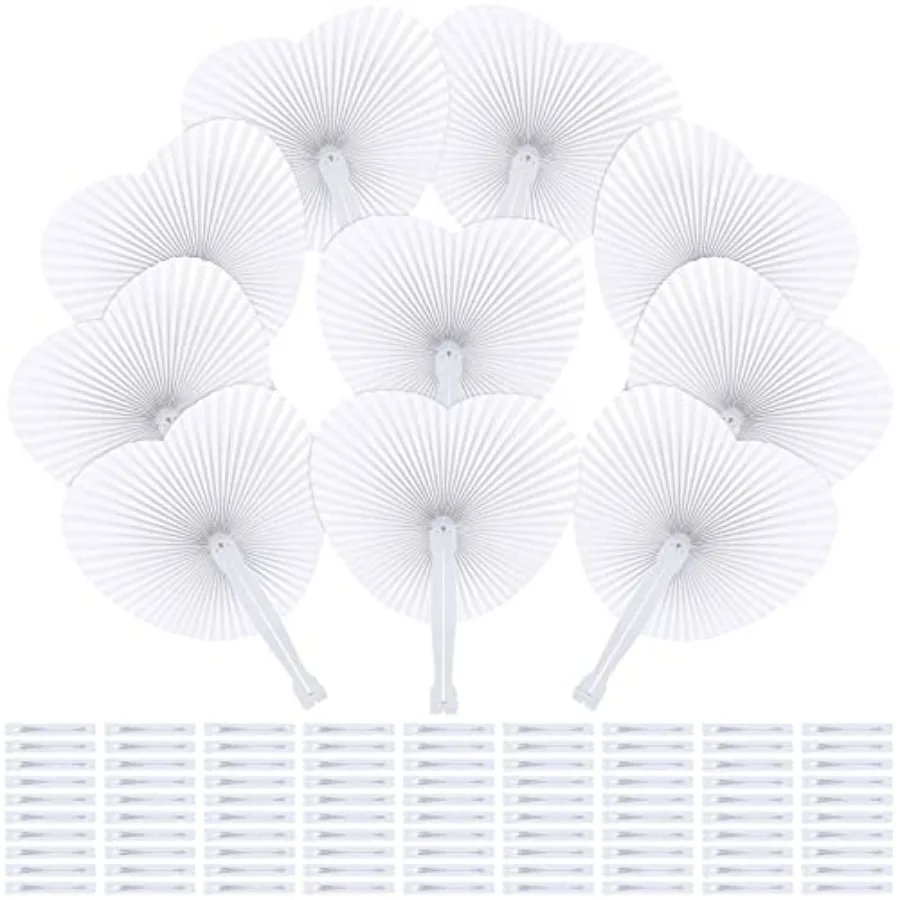 Aodaer Pack Heart Shaped Folding Fans White Paper Fans Handheld Fans with Plastic Handles for Party, Wedding, Anniversary Decor
Aodaer Pack Heart Shaped Folding Fans White Paper Fans Handheld Fans with Plastic Handles for Party, Wedding, Anniversary Decor
